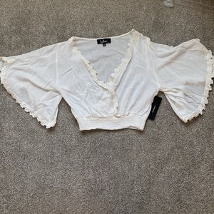 Lulus white boho shirt